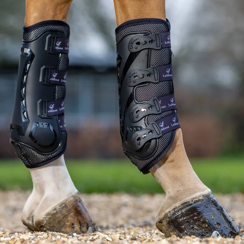 LeMieux Ultra Mesh Snug Hind Boots - Black Medium-3