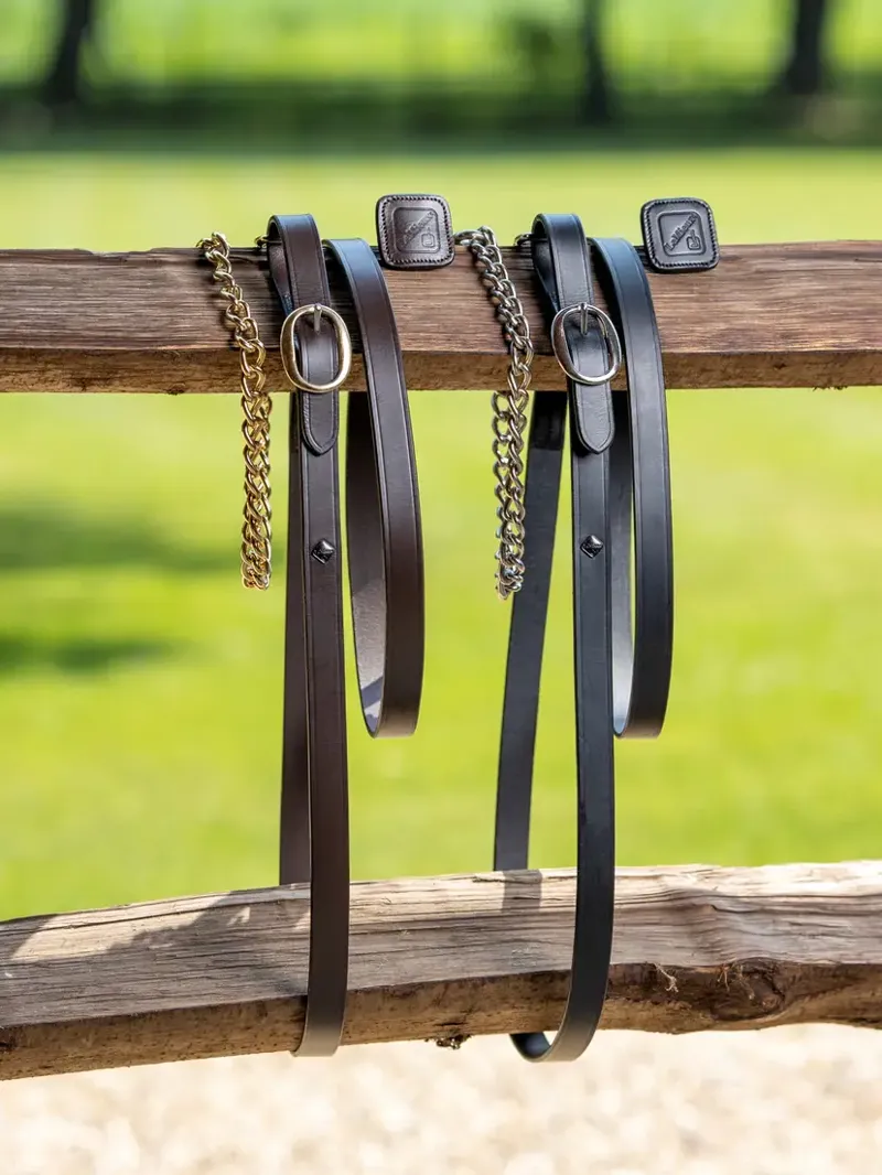 LeMieux Leather Trot Up Chain - Brown-1