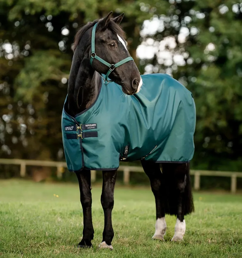 Horseware Amigo Ripstop 900D 50g Fleece Lined Turnout Rug - Dynasty Green