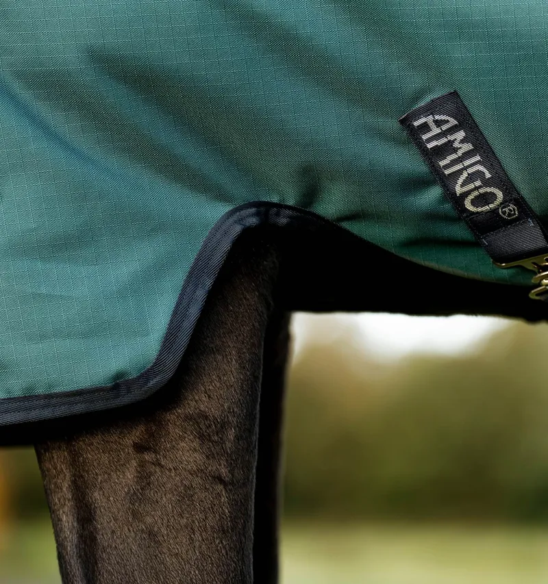 Horseware Amigo Ripstop 900D 50g Fleece Lined Turnout Rug - Dynasty Green-6