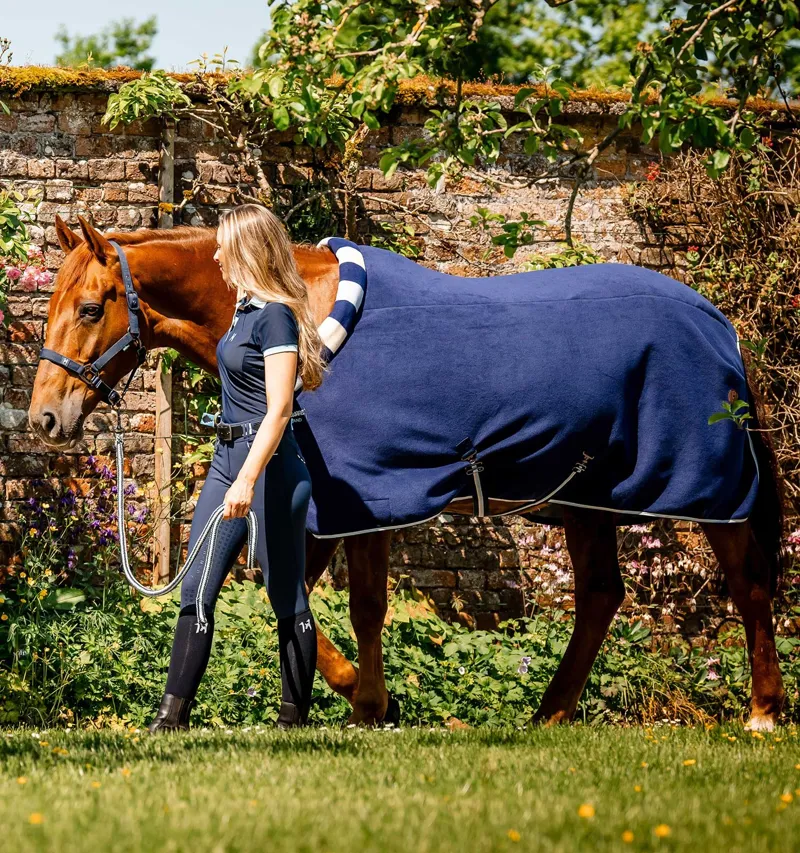 Horseware Ireland Newmarket Cosy Fleece Cooler Rug - Witney Navy-9