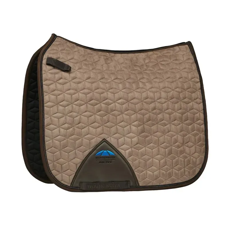 WeatherBeeta Suede Elite Air-Tec Dressage Saddle Pad - Fawn-1