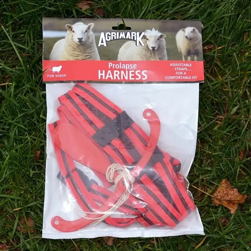 Agrimark Prolapse Harness - Red with Black Stripe-1