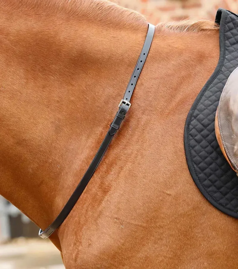 Premier Equine Altino Horse Neck Strap - Black - Full-2