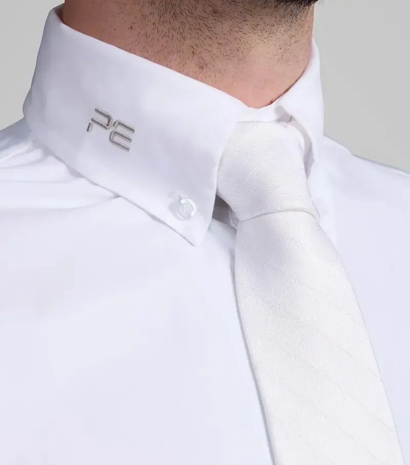 Premier Equine Men's Andate Long Sleeve Show Shirt - White-3