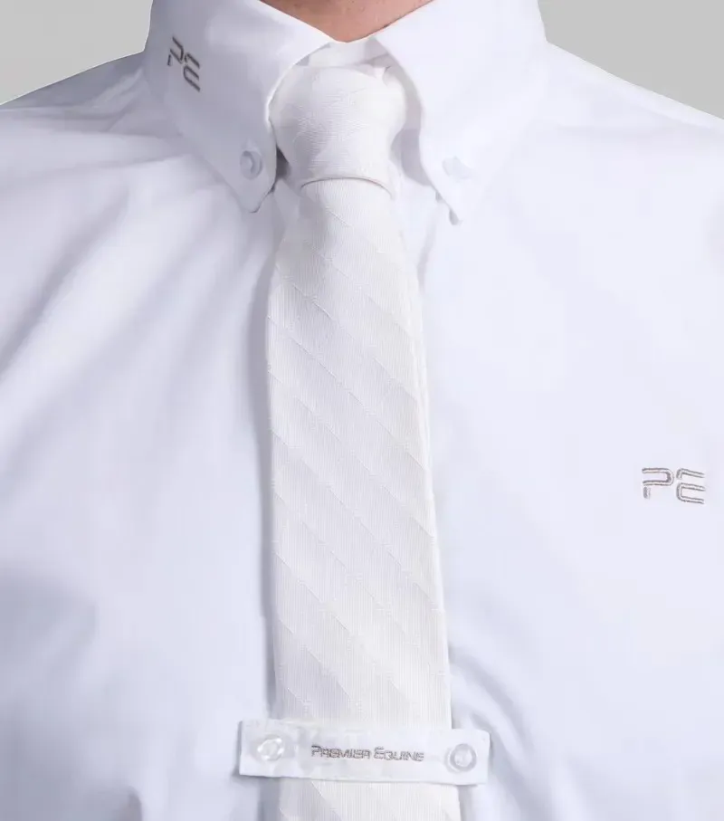 Premier Equine Men's Andate Long Sleeve Show Shirt - White-4