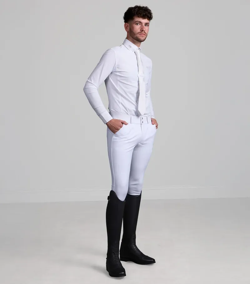 Premier Equine Men's Andate Long Sleeve Show Shirt - White-2
