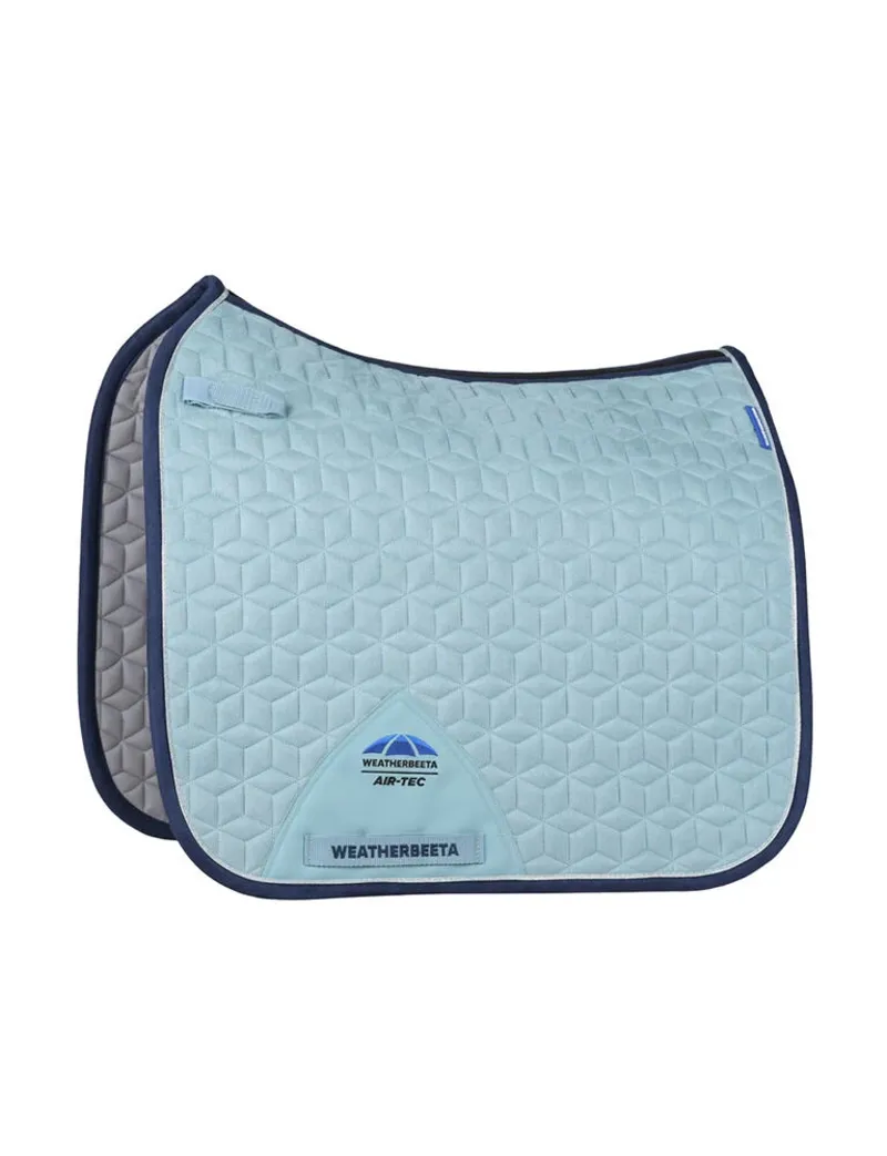 WeatherBeeta Suede Elite Air-Tec Dressage Saddle Pad - Aqua