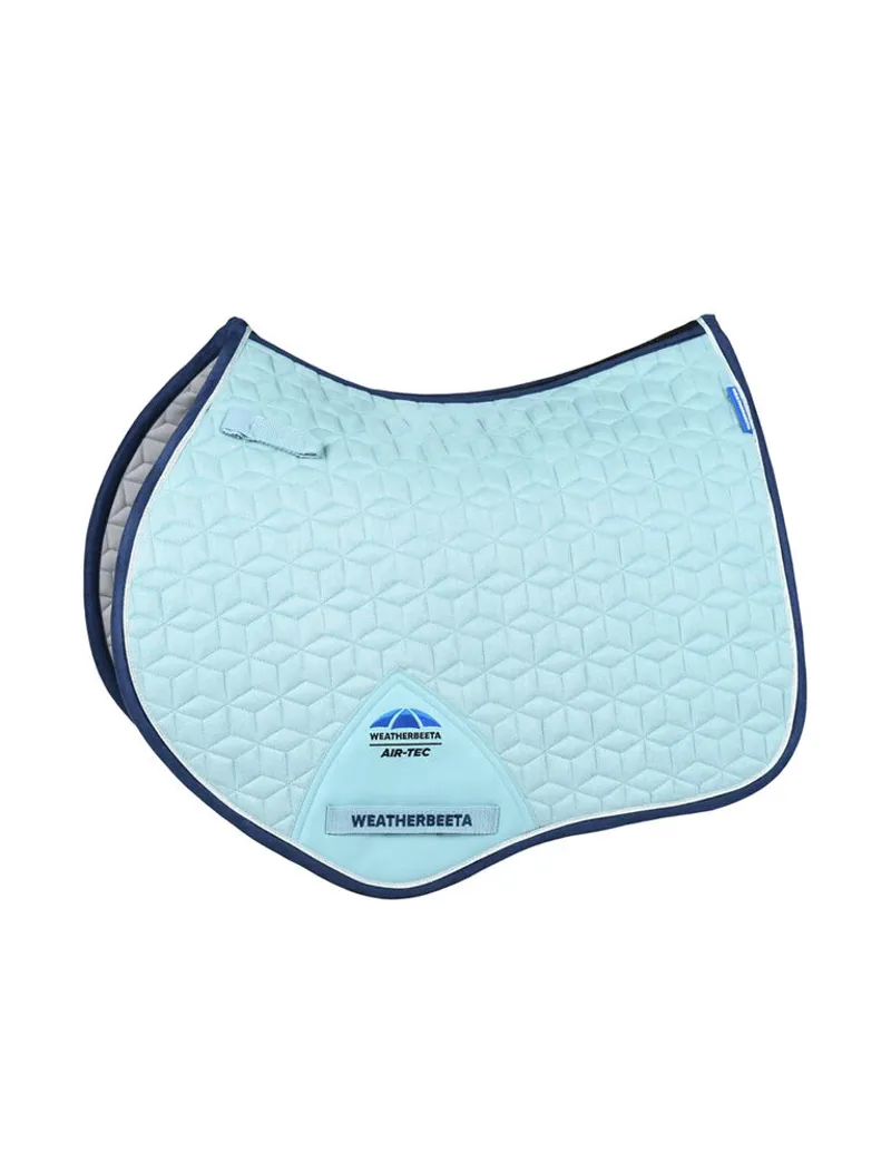 WeatherBeeta Suede Elite Air-Tec Jump Shaped Saddle Pad - Aqua