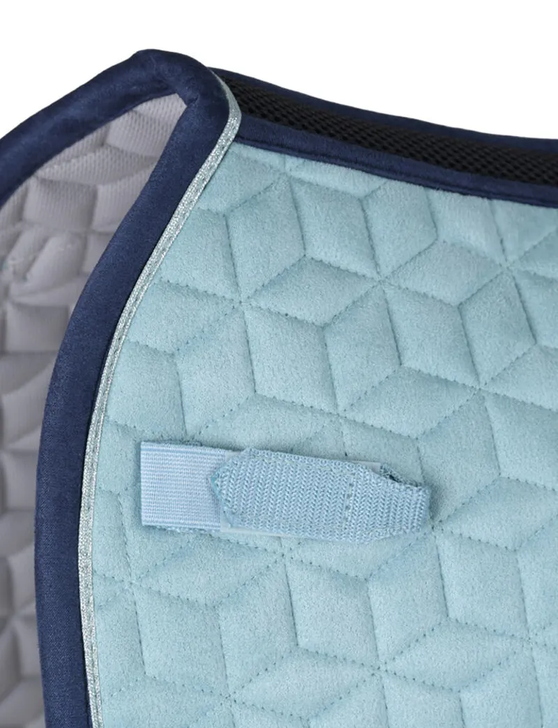 WeatherBeeta Suede Elite Air-Tec Dressage Saddle Pad - Aqua-3