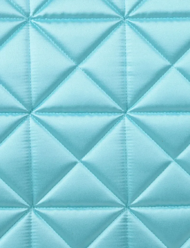 WeatherBeeta Satin Luxe Air-Tec Quilted Dressage Saddle Pad - Aqua-4