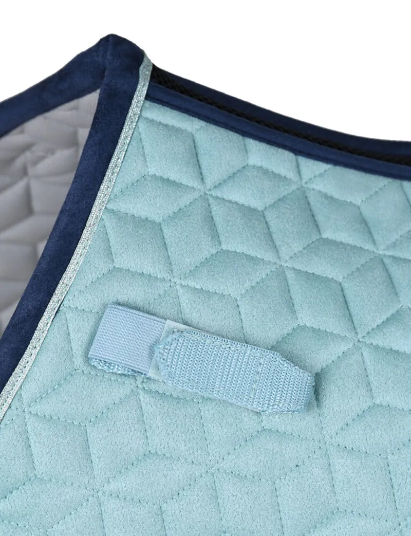 WeatherBeeta Suede Elite Air-Tec Jump Shaped Saddle Pad - Aqua-3