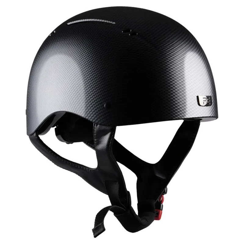 Premier Equine Artemis Gloss Jockey Skull - Carbon Shield Black-1