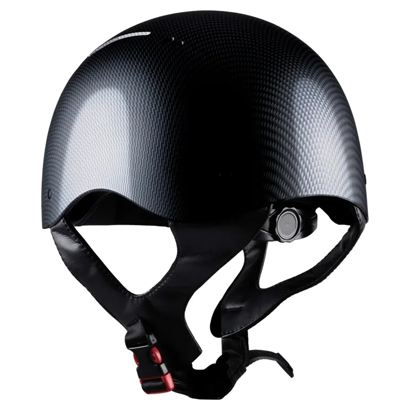 Premier Equine Artemis Gloss Jockey Skull - Carbon Shield Black-4