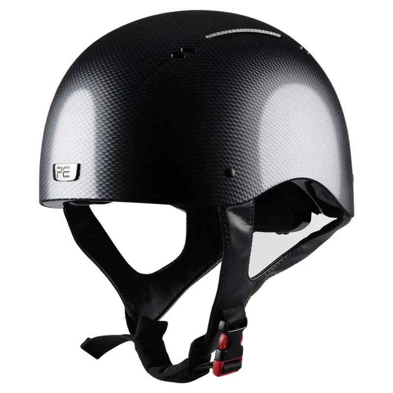 Premier Equine Artemis Gloss Jockey Skull - Carbon Shield Black