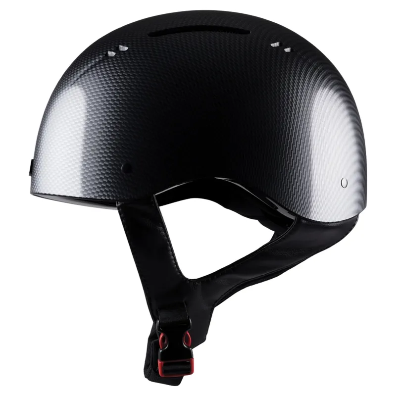 Premier Equine Artemis Gloss Jockey Skull - Carbon Shield Black-3