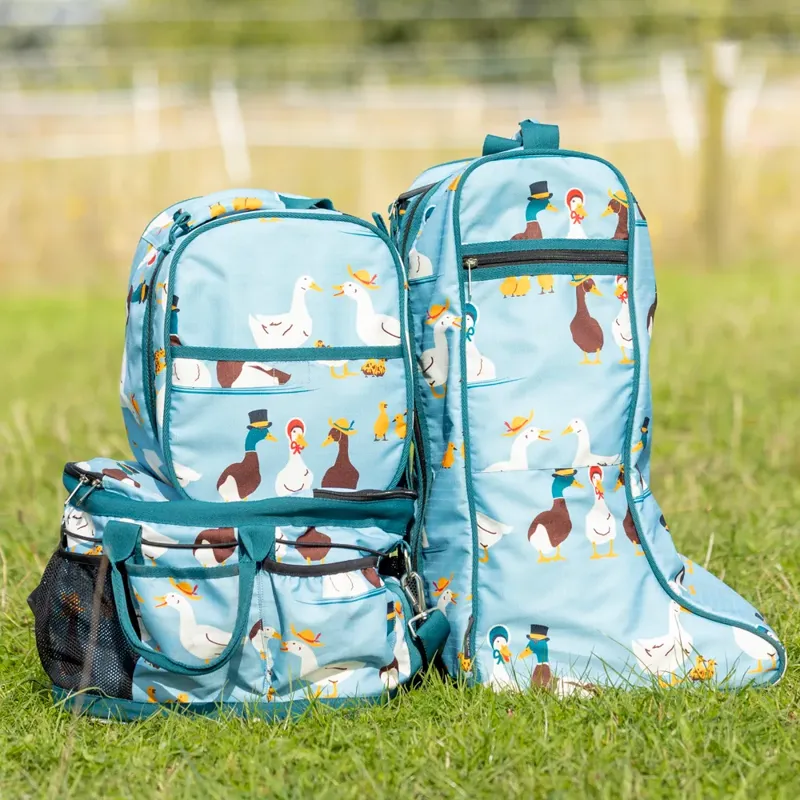 Hy Equestrian Ay Up Duck Boot Bag - Blue/Turquoise-1