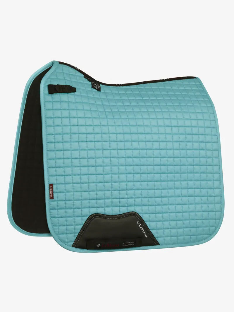 LeMieux Suede Dressage Square Saddle Pad - Azure - Large