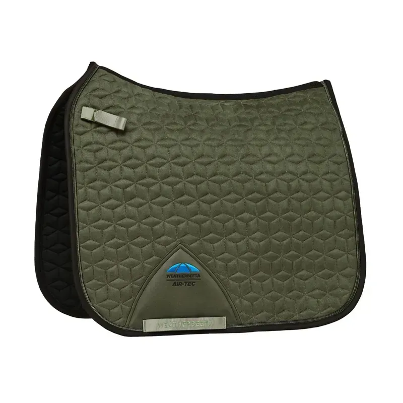 WeatherBeeta Suede Elite Air-Tec Dressage Saddle Pad - Olive-1