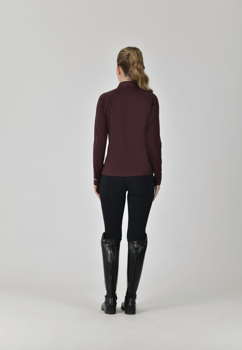 WeatherBeeta Ladies Bamboo Long Sleeve Performance Base Layer - Mulberry -1
