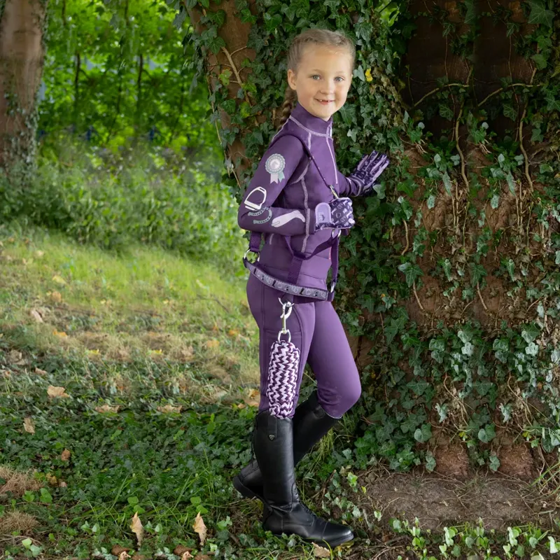 Little Rider Giddy Up Gymkhana Base Layer - Purple/Lilac-1