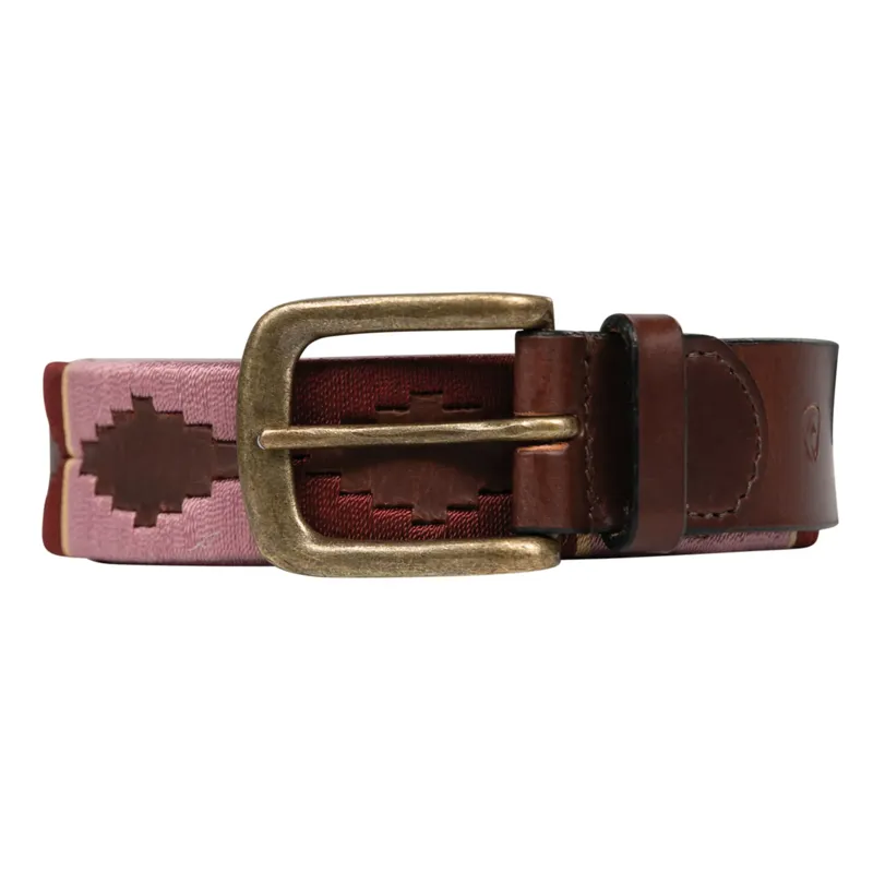 Hy Equestrian Polo Belt - Purple/Pink/Beige
