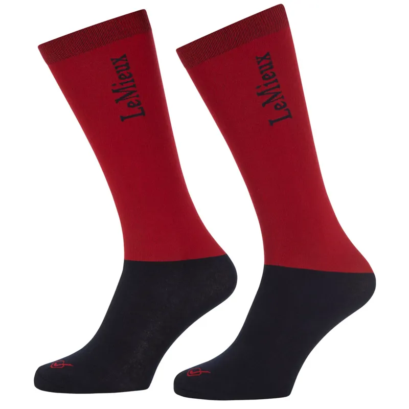 LeMieux Competition Socks 2 pack - Chilli