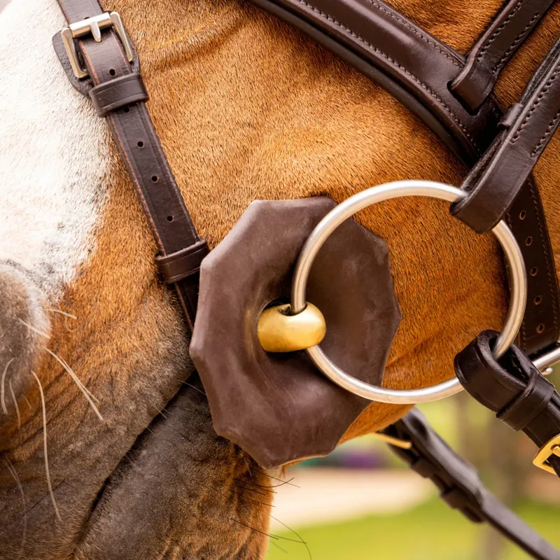 LeMieux Contoured Rubber Bit Guards - Brown -1