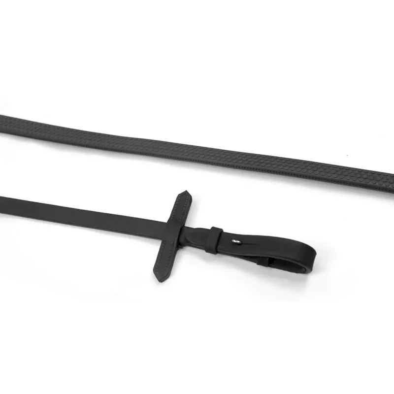 John Whitaker Ready To Ride Rubber Reins - Black