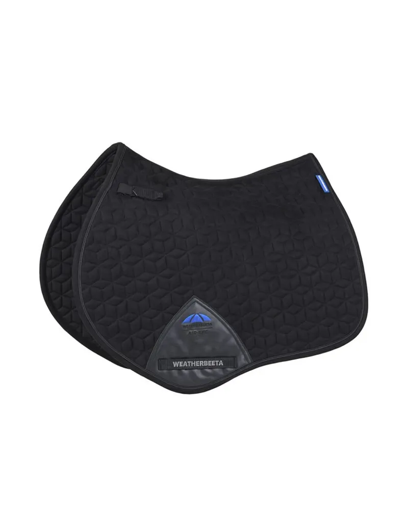 WeatherBeeta Suede Elite Air-Tec Jump Shaped Saddle Pad - Black
