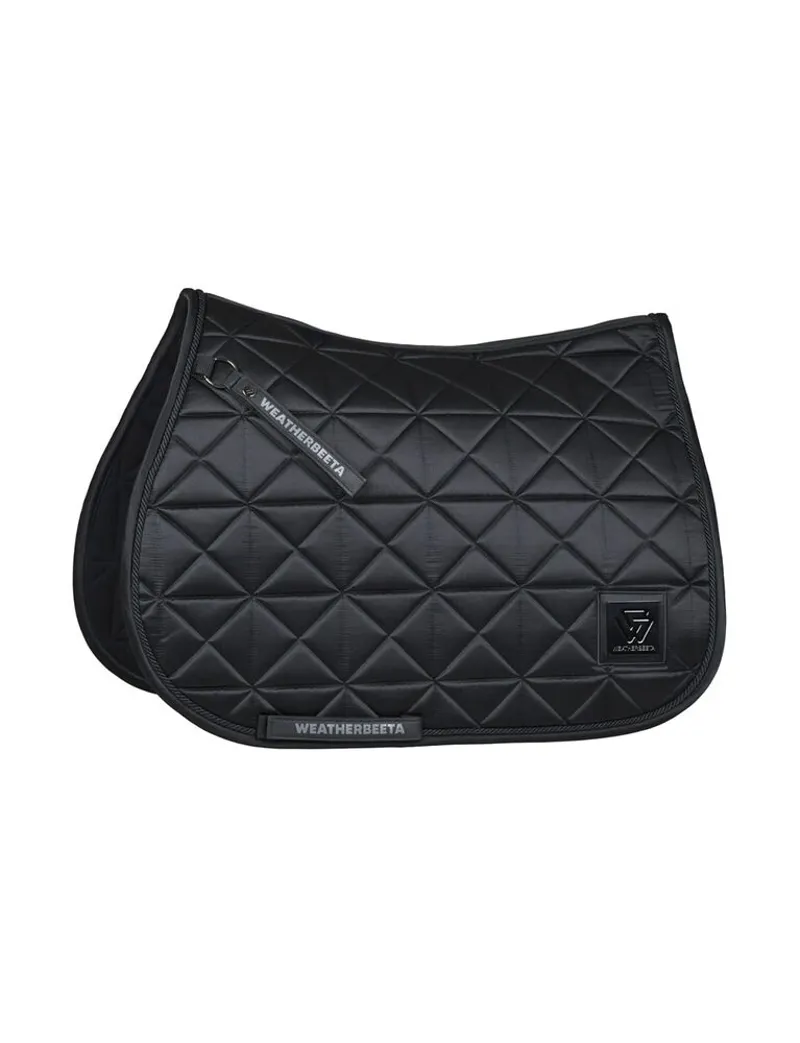 WeatherBeeta Satin Luxe Air-Tec Euro Jump Shaped Saddle Pad - Black