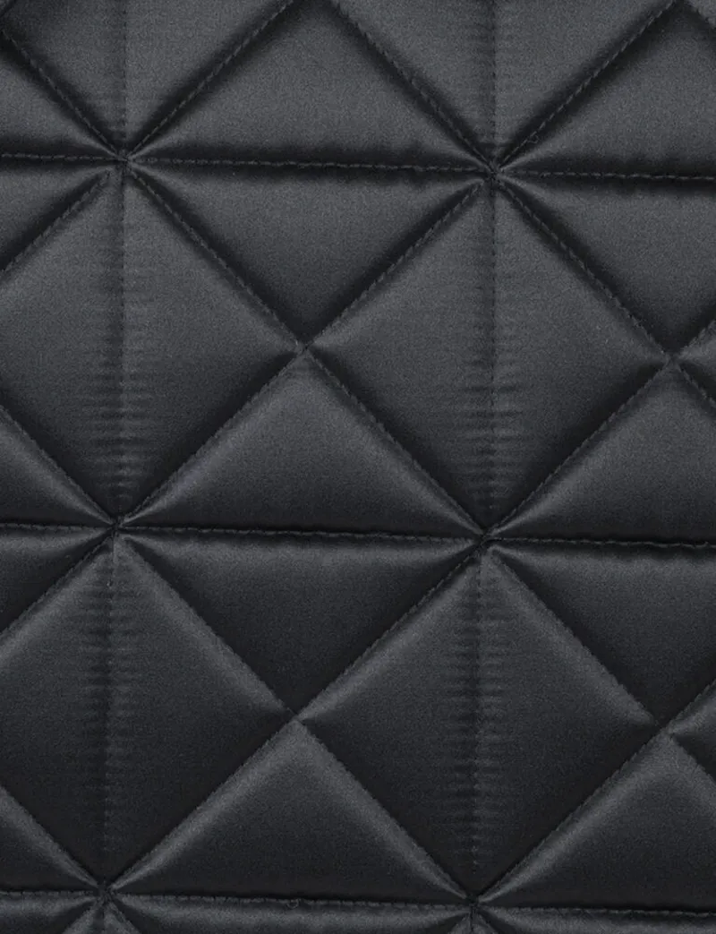 WeatherBeeta Satin Luxe Air-Tec Quilted Dressage Saddle Pad - Black-2