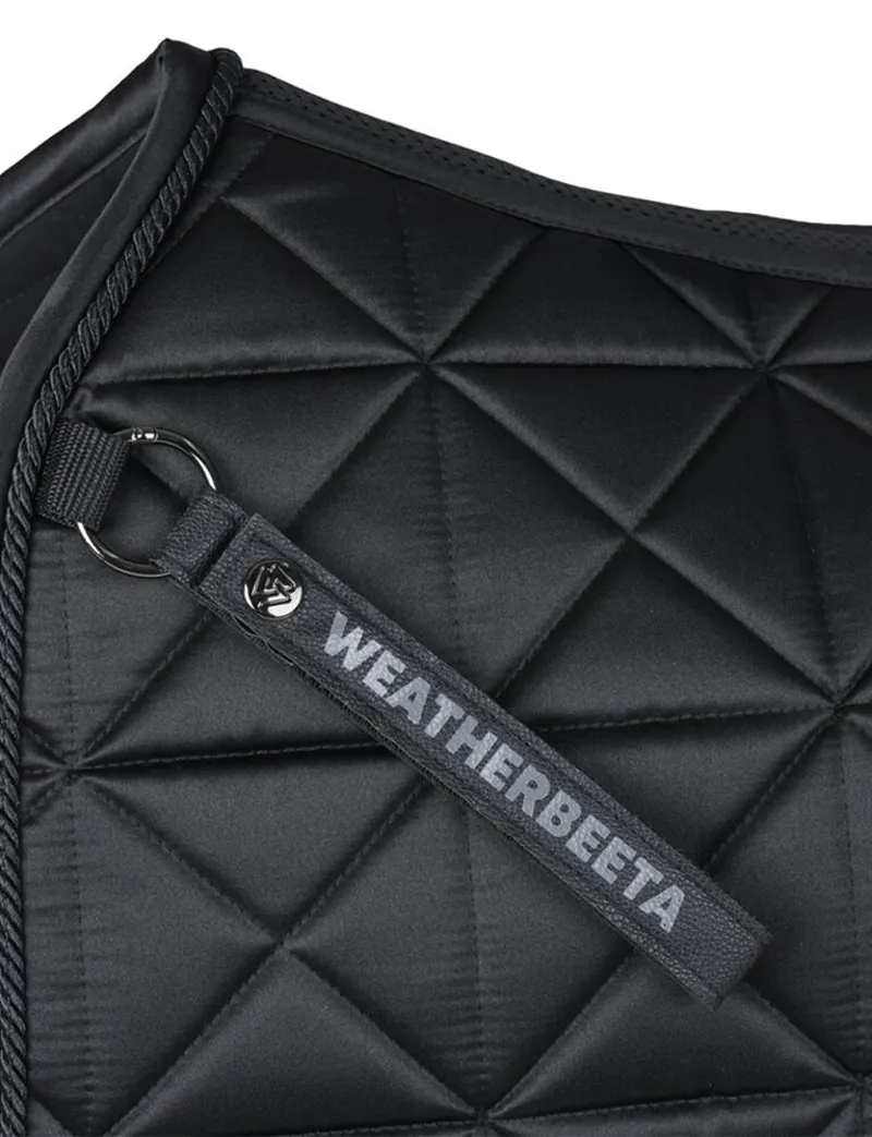 WeatherBeeta Satin Luxe Air-Tec Quilted Dressage Saddle Pad - Black-3