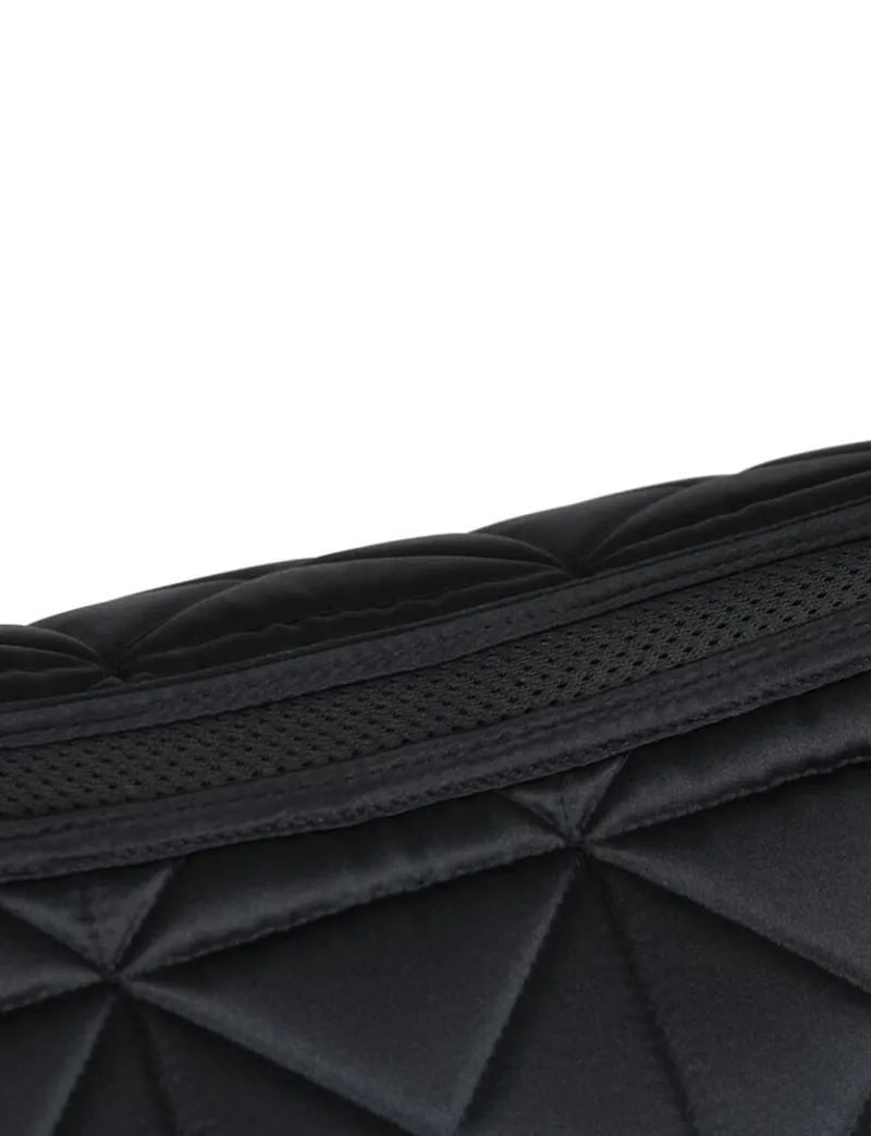 WeatherBeeta Satin Luxe Air-Tec Quilted Dressage Saddle Pad - Black-4