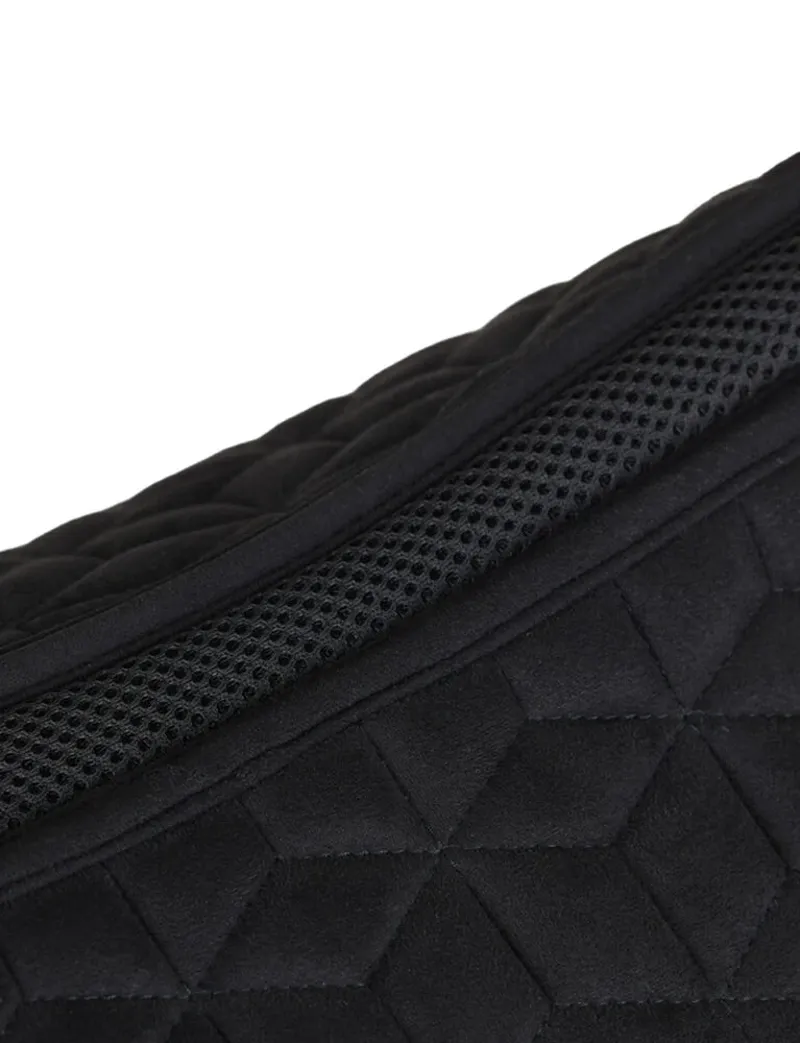 WeatherBeeta Suede Elite Air-Tec Dressage Saddle Pad - Black-6