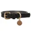 Benji and Flo Noble Suede Dog Collar - Black/Gold