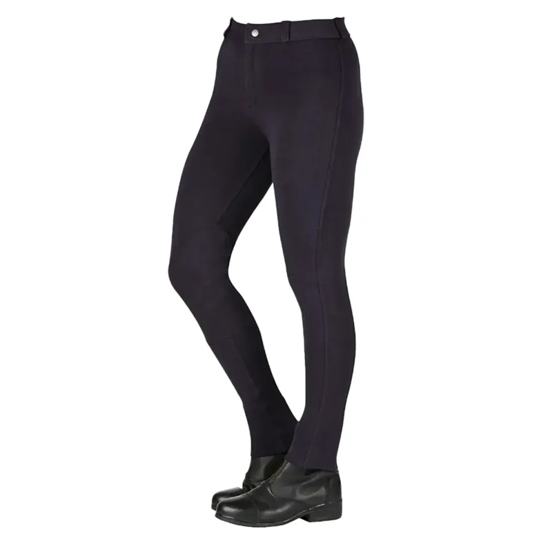 Saxon Warm Up II Zip Front Children's Jodhpurs - Black