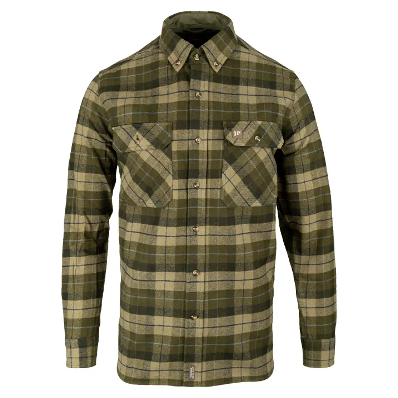 Jack Pyke Mens Bleasdale Heavy Flannel Shirt - Green