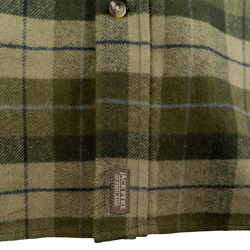 Jack Pyke Ladies Bleasdale Heavy Flannel Shirt - Green-5