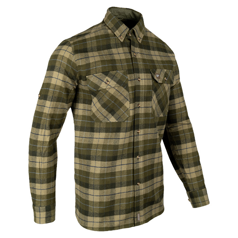 Jack Pyke Mens Bleasdale Heavy Flannel Shirt - Green-2