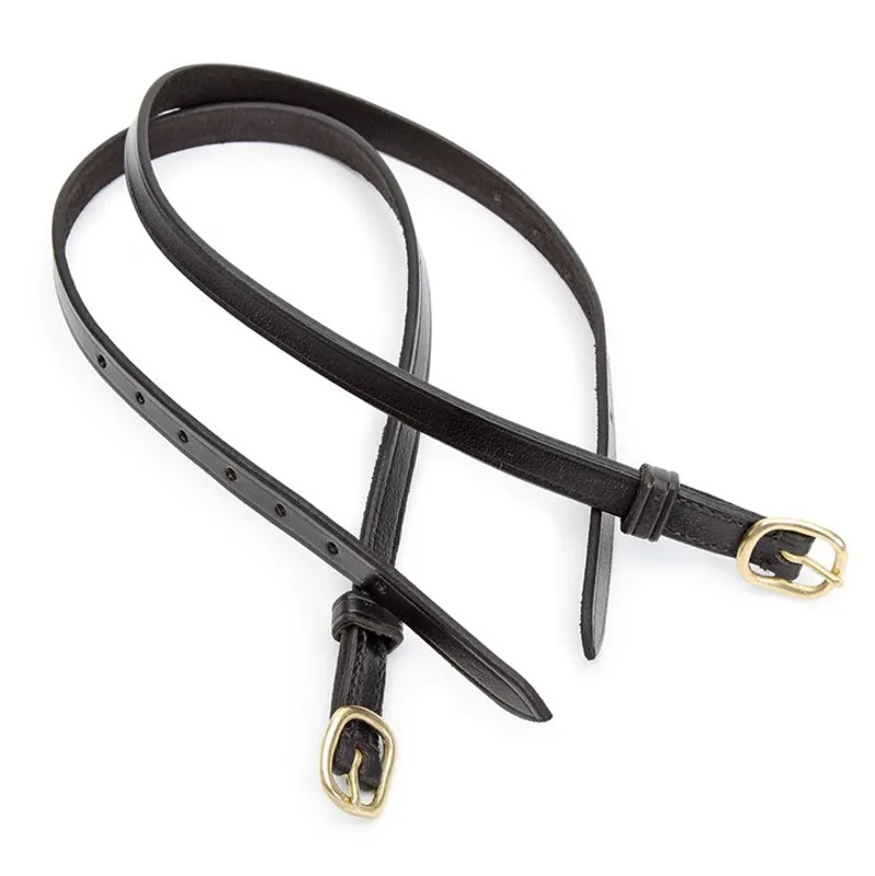 Shires Leather Spur Straps - Black