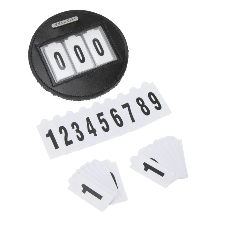 Shires Velociti Competition Round Number Holder - Black-5