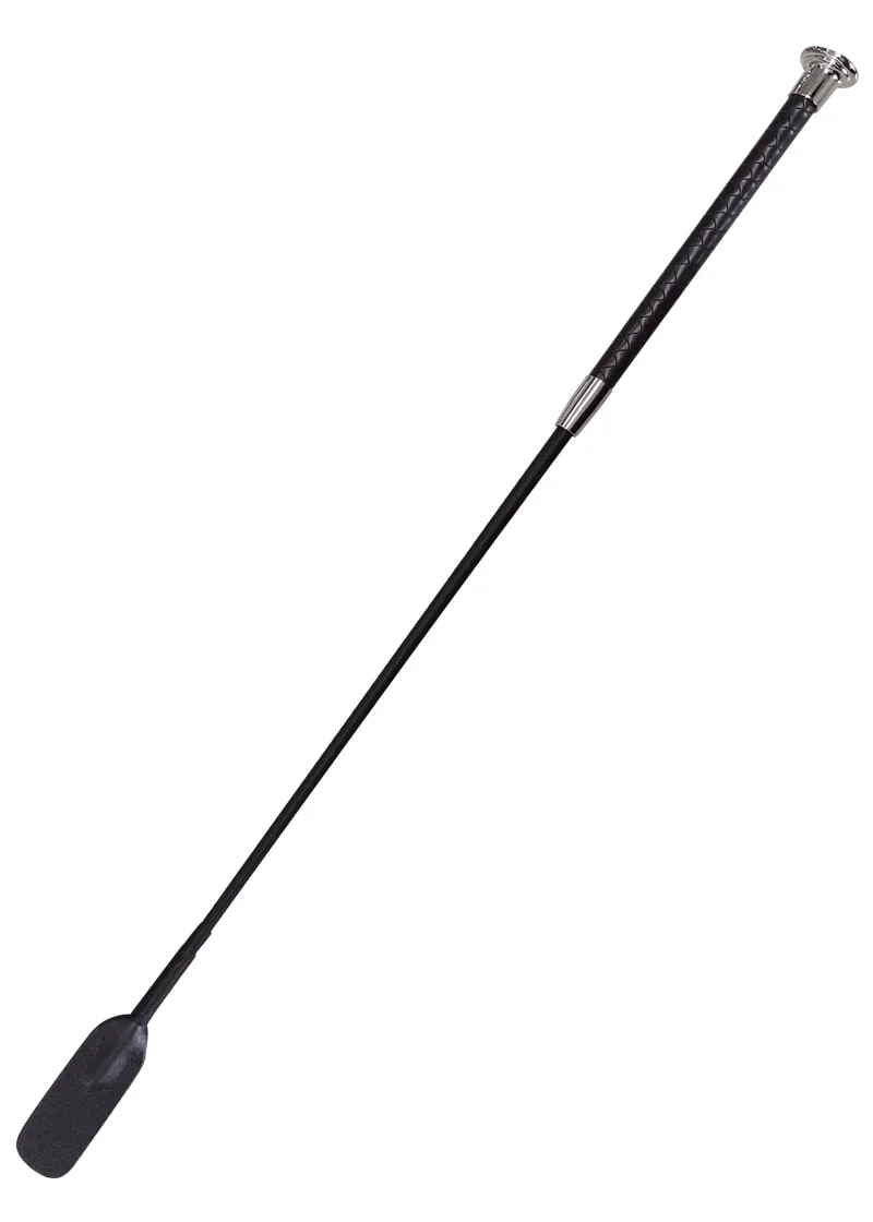 Woof Wear Reptile Riding Whip - Black/Silver 60cm