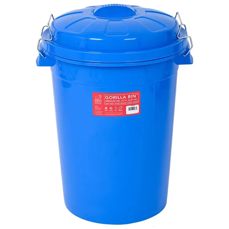 Red Gorilla 50L Storage Bin with Clip Lid - Blue-1