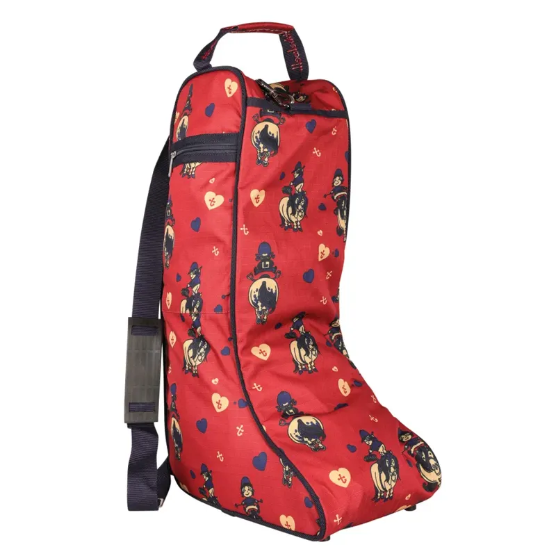 Hy Equestrian Thelwell Collection Balancing Act Boot Bag - Red/Navy