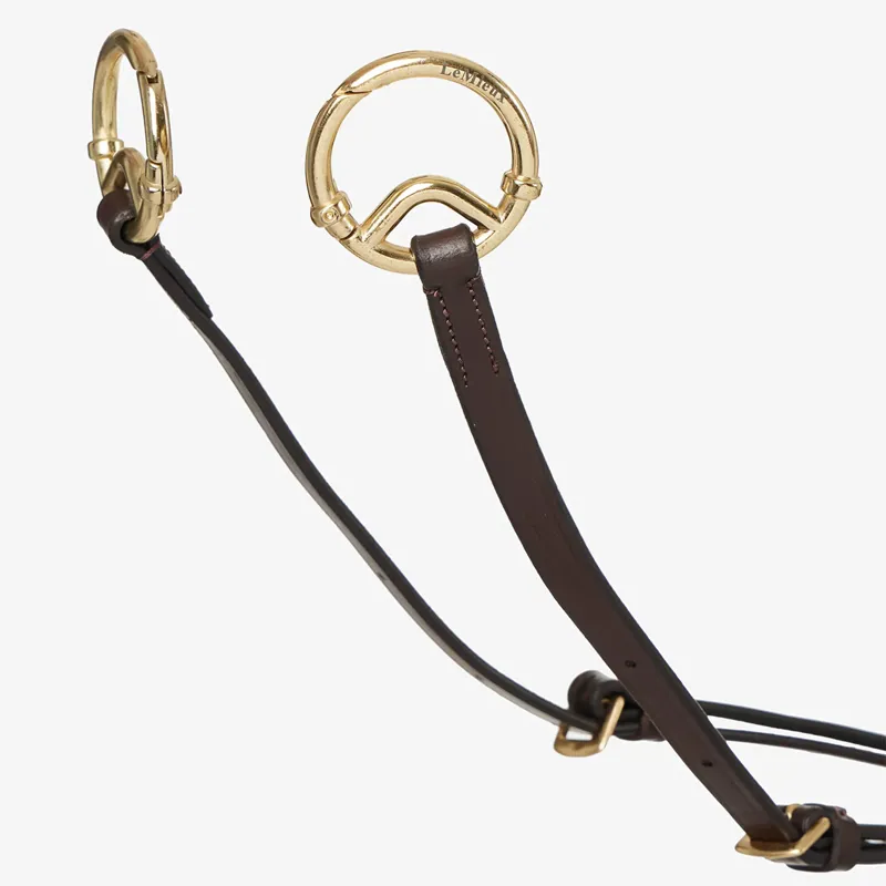 LeMieux Breastplate with Detachable Martingale - Havana/Brass-1