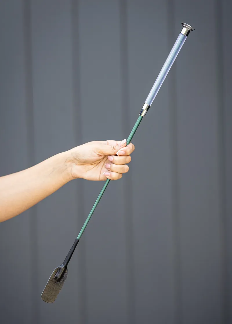 Woof Wear Gel Fusion Riding Whip - British Racing Green 60cm-1
