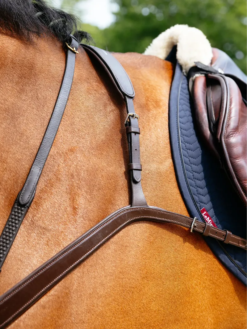 LeMieux Kudos Bridge Breastplate - Havana-2