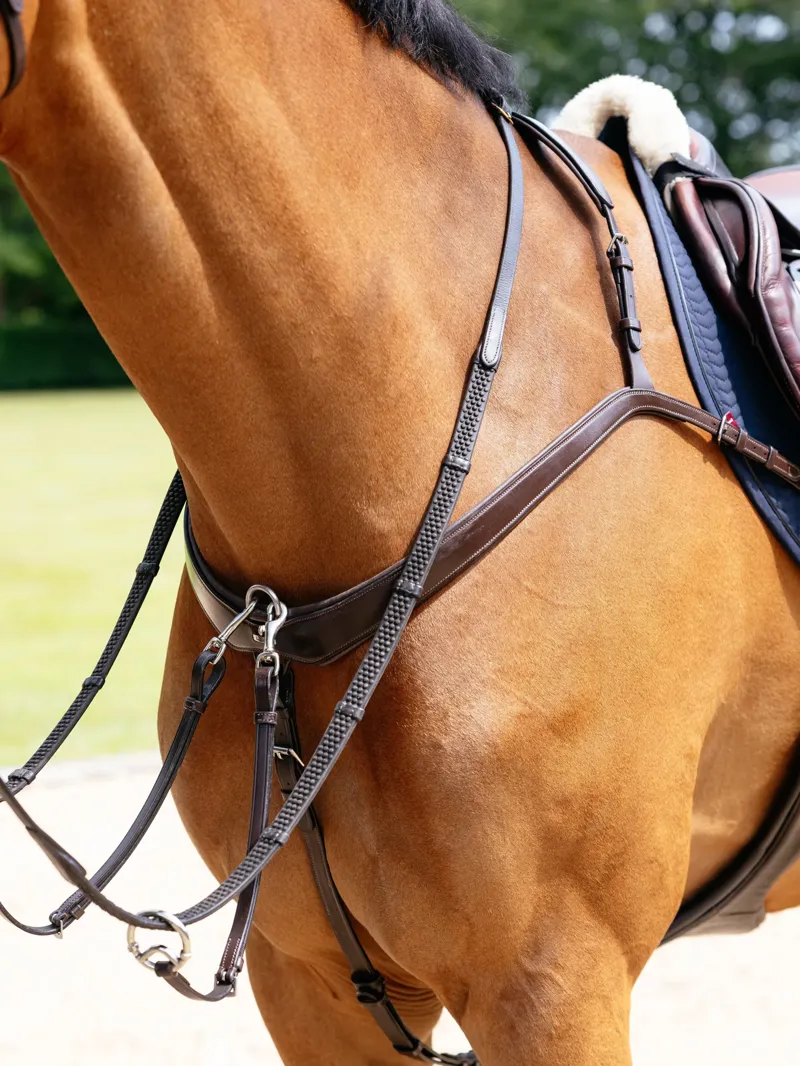 LeMieux Kudos Bridge Breastplate - Havana-1