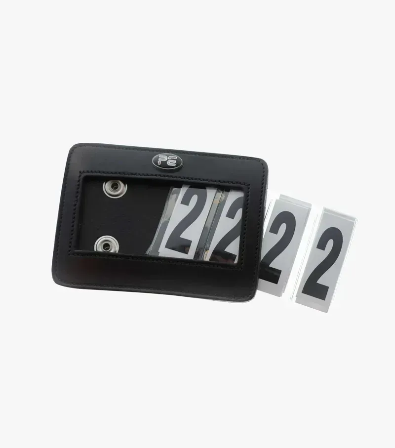 Premier Equine Bridle Competition Number Holder - Black-2